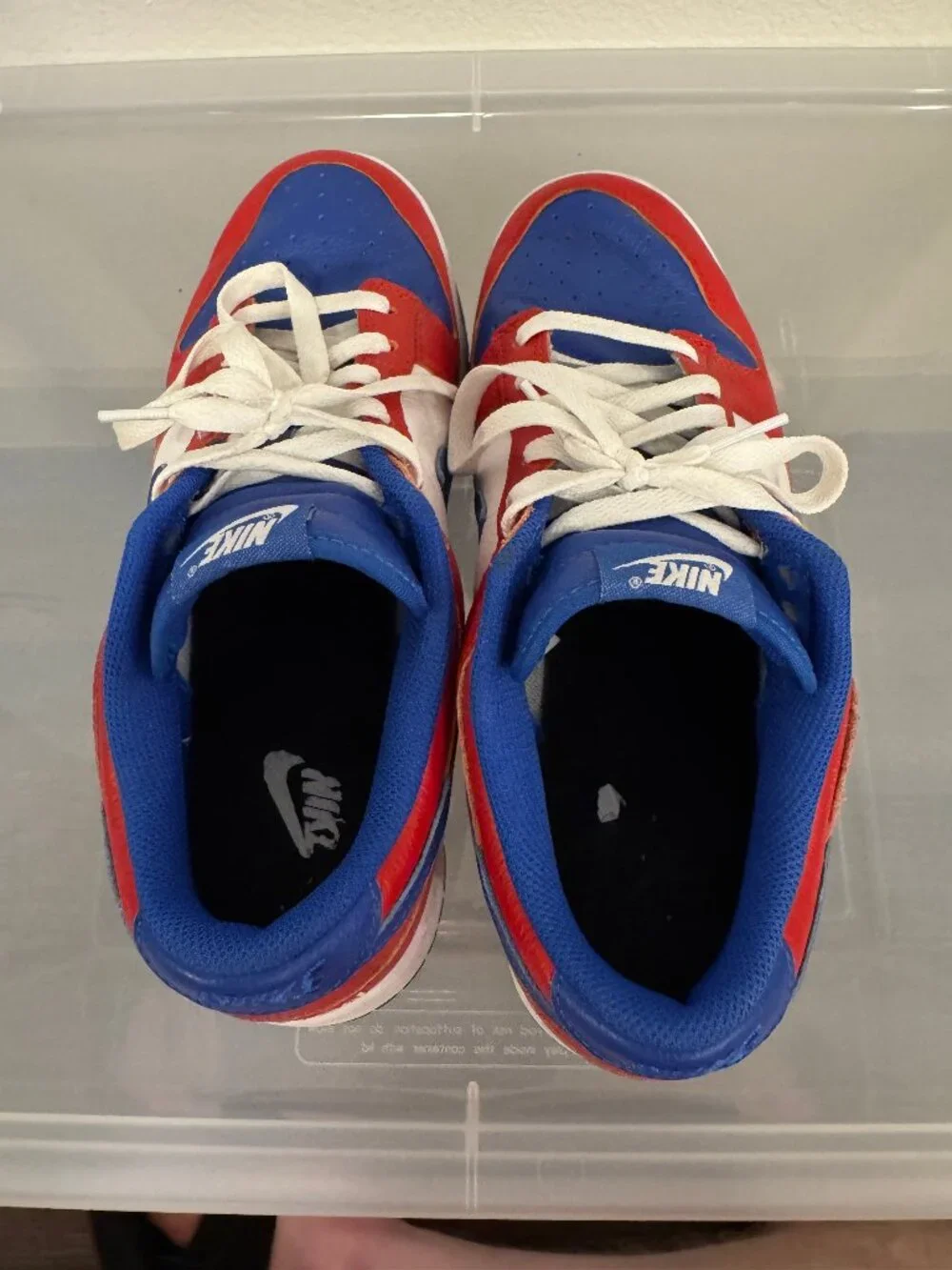Nike Dunk Low By You Custom Red White Blue Men's 9.5 FN0569-900